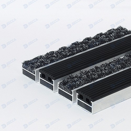 Алюминиевые грязезащитные решетки ST20 (Резина - Ворс)