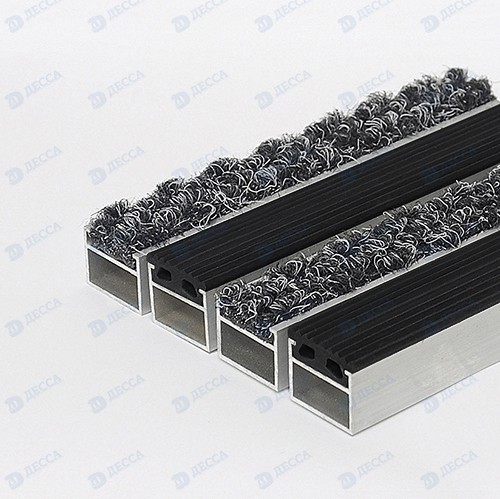Алюминиевые грязезащитные решетки ST26 (Резина - Ворс)