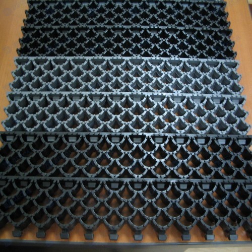 Грязезащитный придверный коврик на резиновой основе - Волна H=10 мм