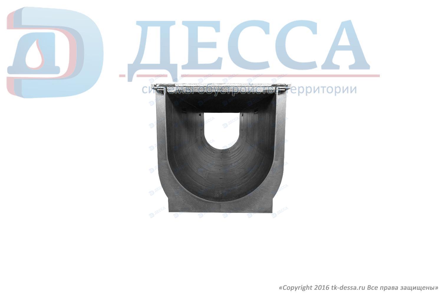 Комплект: Лоток водоотводный MAXI -30.38.38- пластиковый с решеткой водоприёмной ВЧ-50 кл.C ячеистой